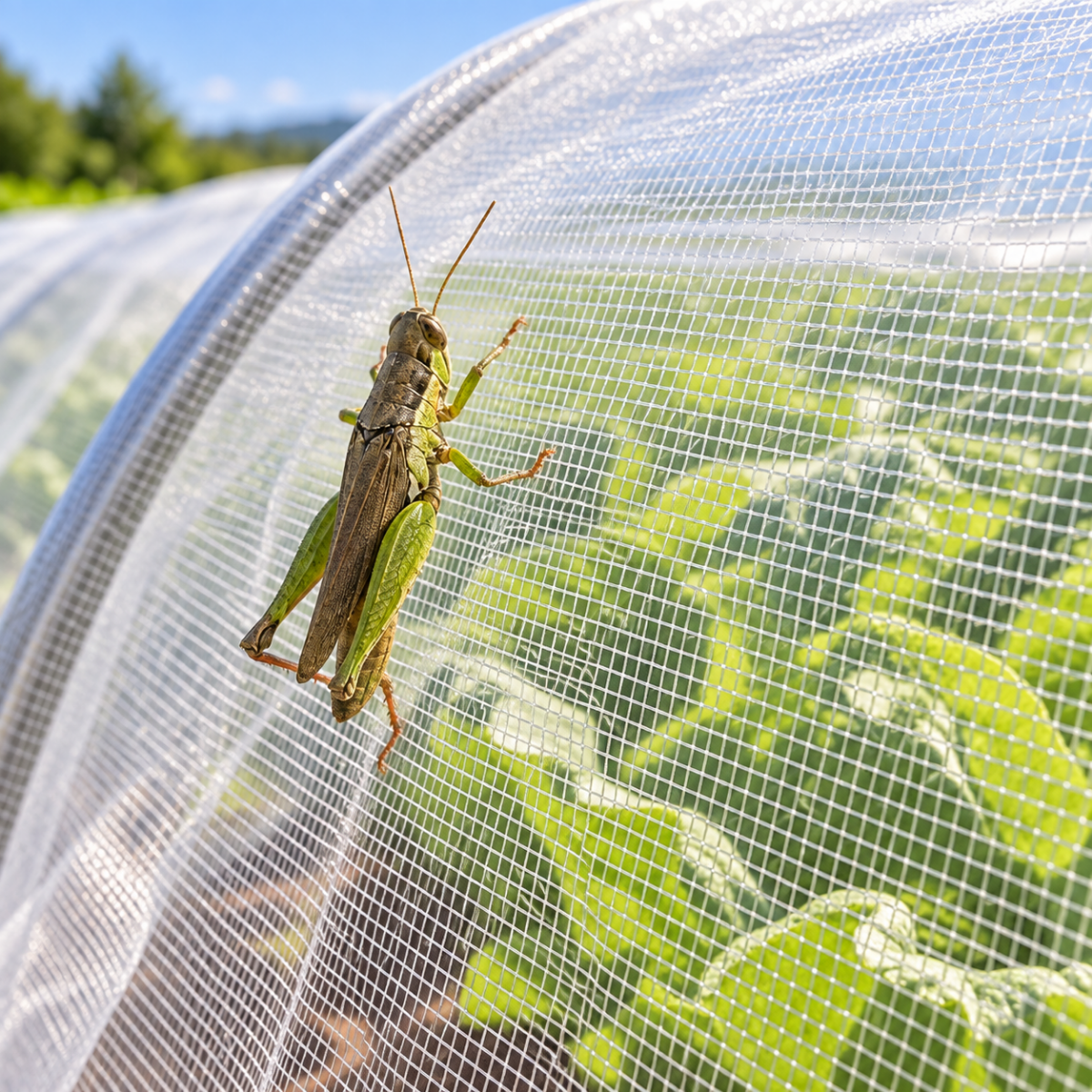 Böcek tülü üzerinde böcek ve ince gözenekli Insect Net yapısı